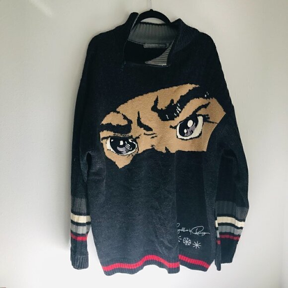 Reynolds & Perry Gray Anime Sweater Size XXL - Picture 3 of 7
